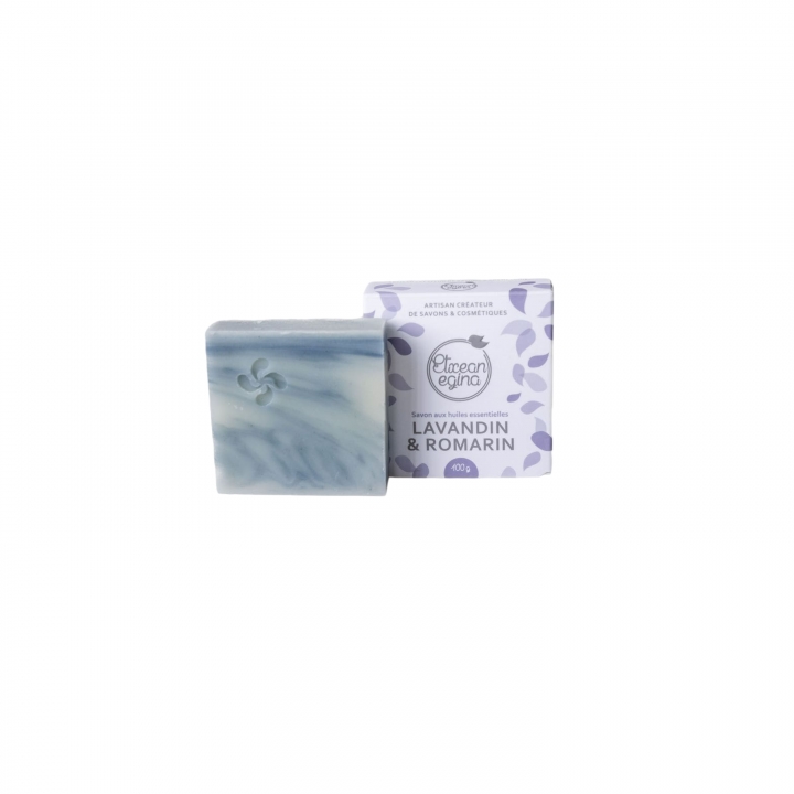 Savon aux huiles essentielles de Lavandin & Romarin